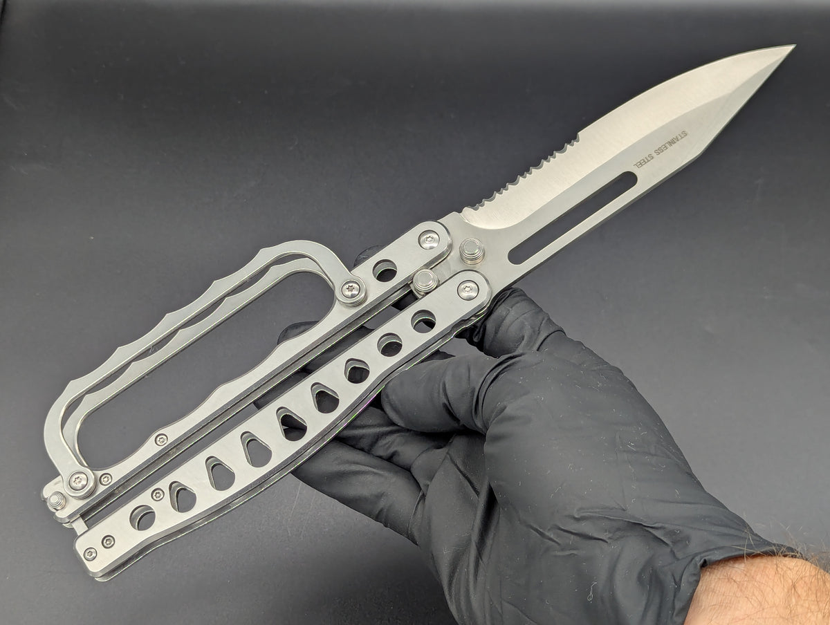 Super Knife Stainless Trench Balisong Zombie Killer