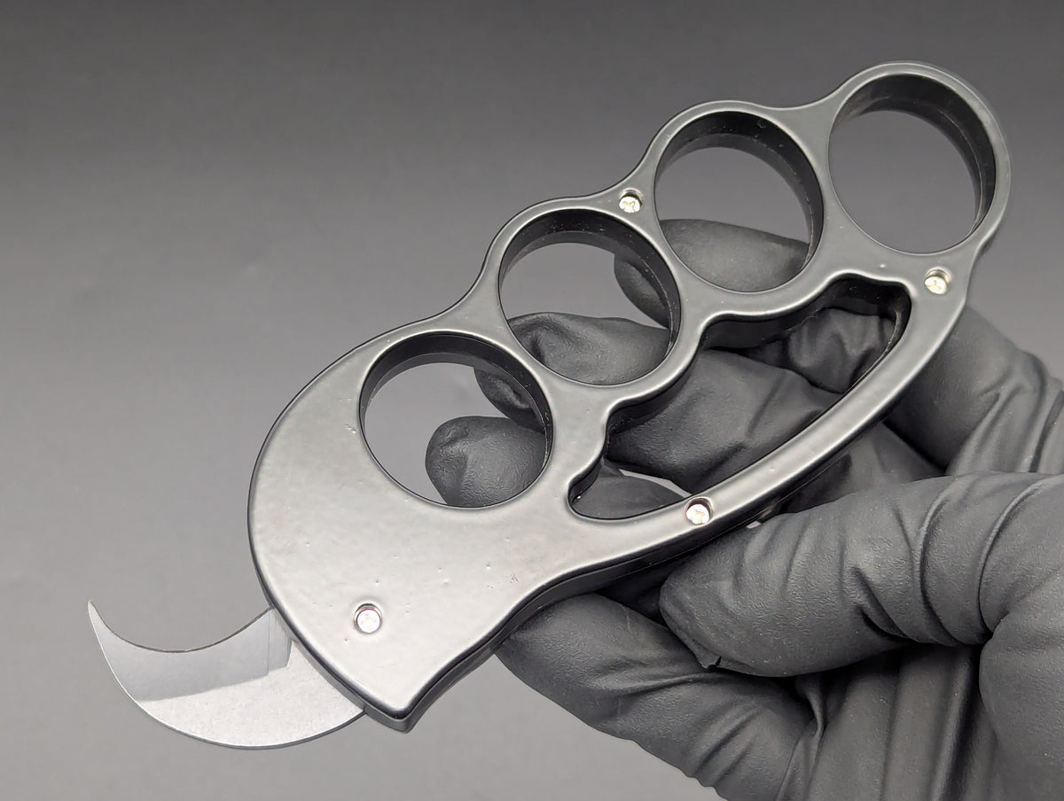 KNOCK OUT DUSTER KARAMBIT AUTOMATIC KNIFE BLACK