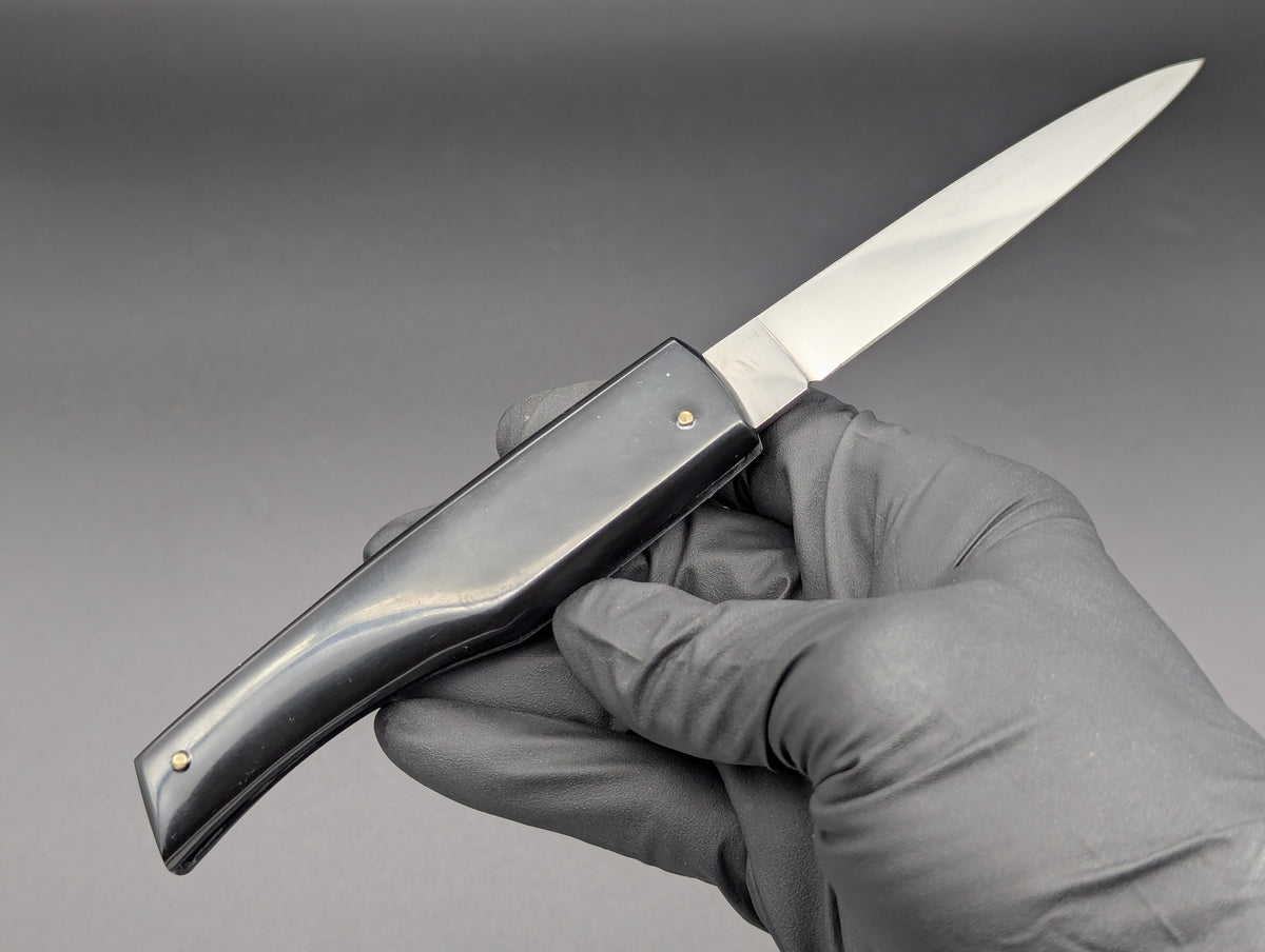 NOS VINTAGE PATENT FLYLOCK AUTOMATIC SWITCHBLADE KNIFE