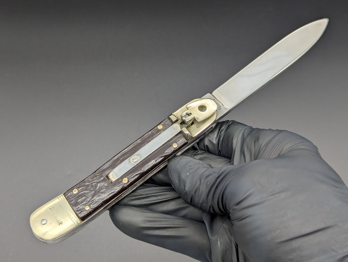 ANTIQUE BONSA "SPRINGER" SWITCHBLADE LEVERLOCK KNIFE