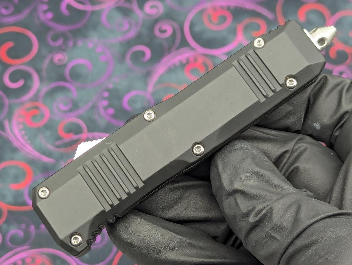 7" OL Damascus Blade Double Edge D/A OTF Knives