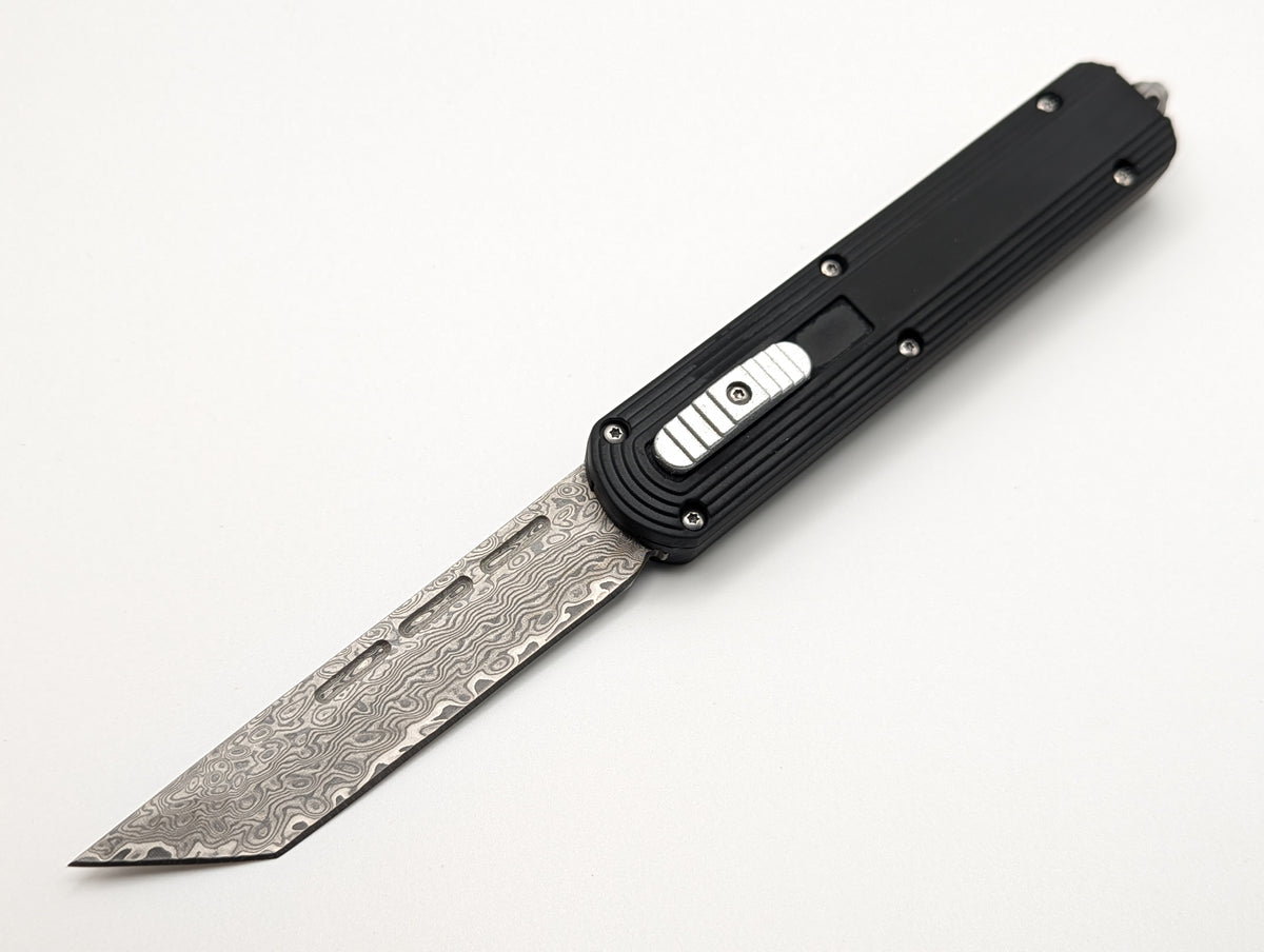 9.25" TANTO DAMASCUS D/A OTF AUTOMATIC KNIFE