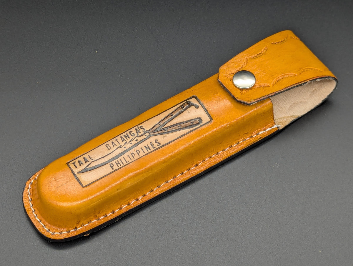 11" JIGGED COWBONE BRASS FHM BALI KNIFE RAMBO CLIP POINT
