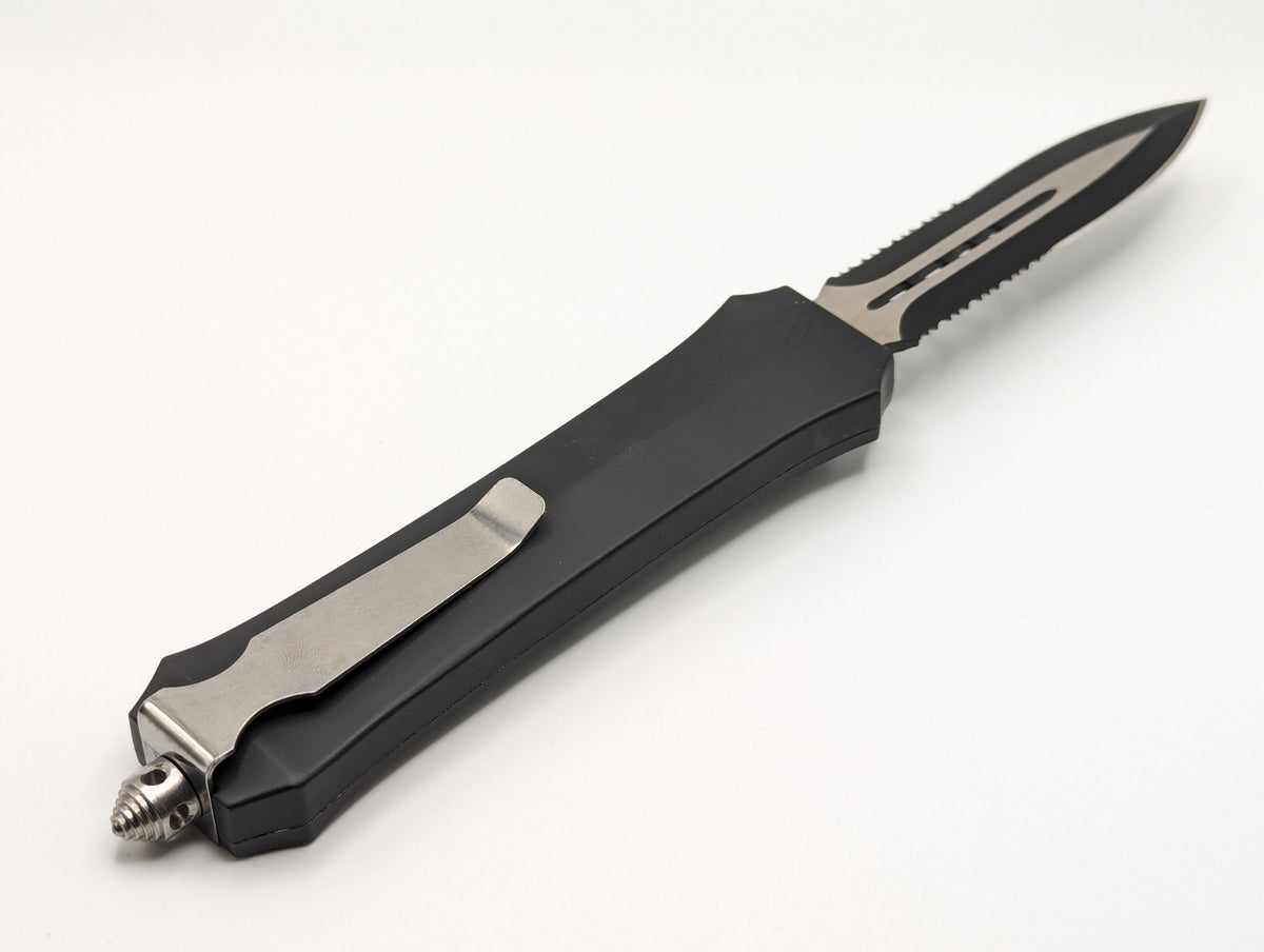 9.5" Gothic Coffin D/A OTF Knife Serrated