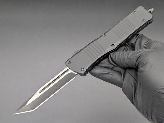 9.5" XL BLACK TACTICAL TANTO OTF AUTOMATIC KNIFE