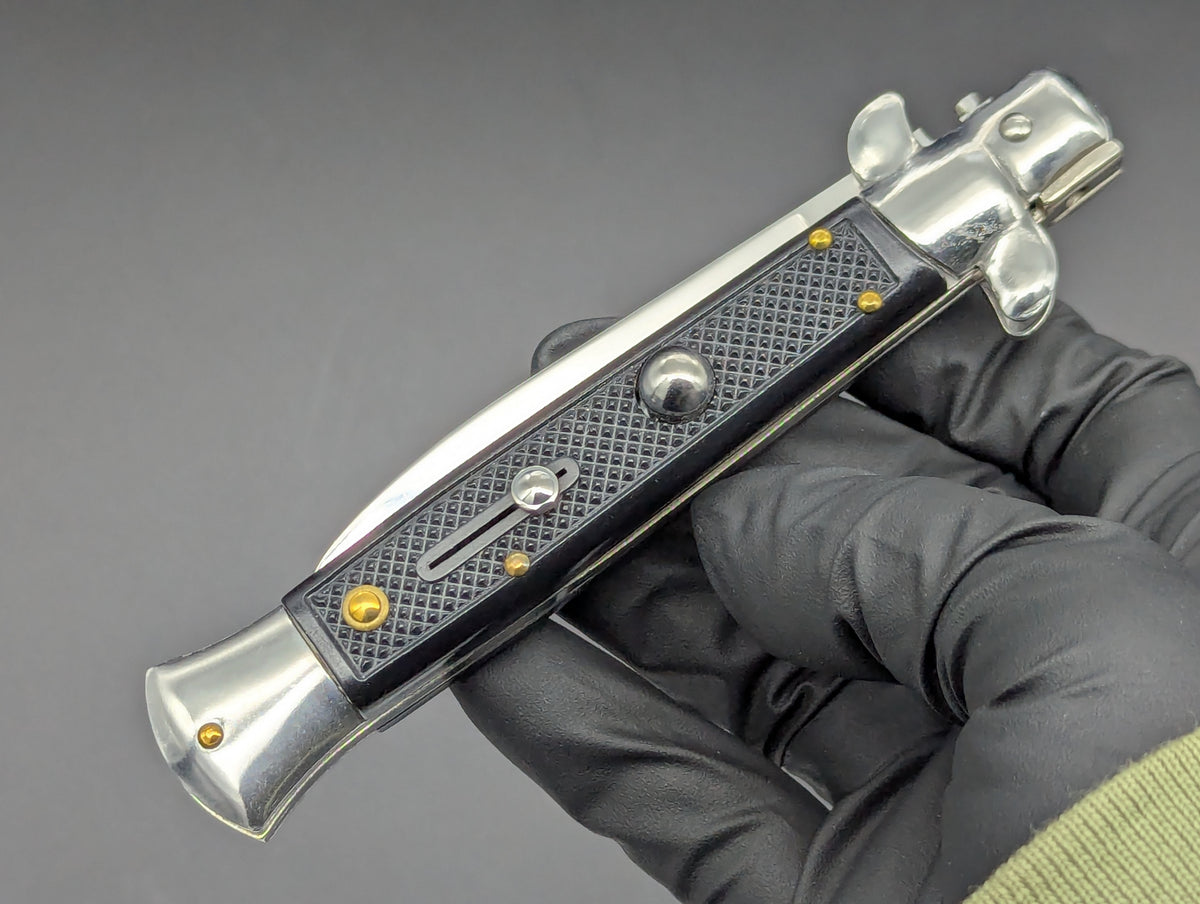 8.25" VINTAGE MOLETTA CHECKERED GERMAN STILETTO