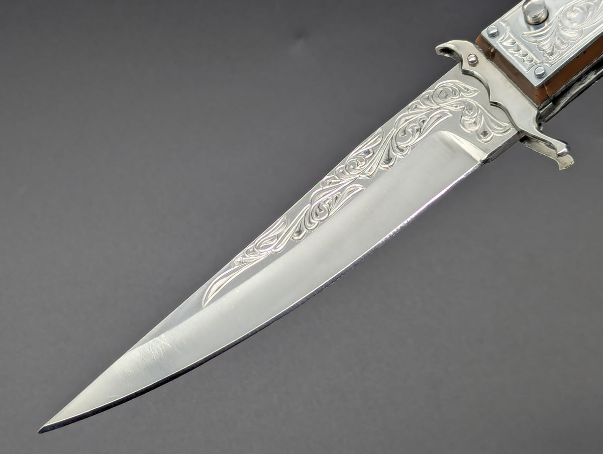 80's Soviet Era Russian Prison Engraved Swinguard Knife