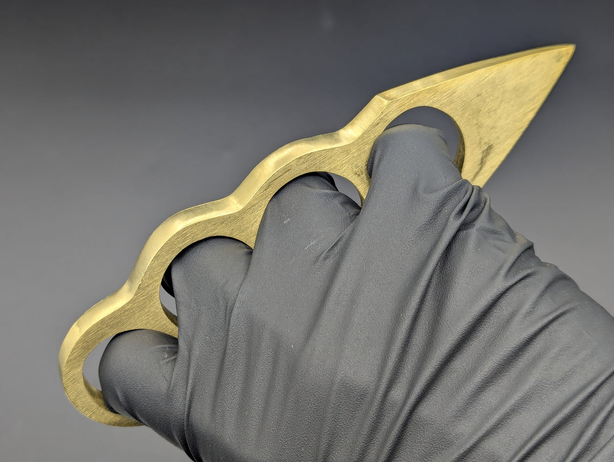 5TH ACE LINCOLN STYLE SOLID BRASS STOCK KNUCKLE DUSTER