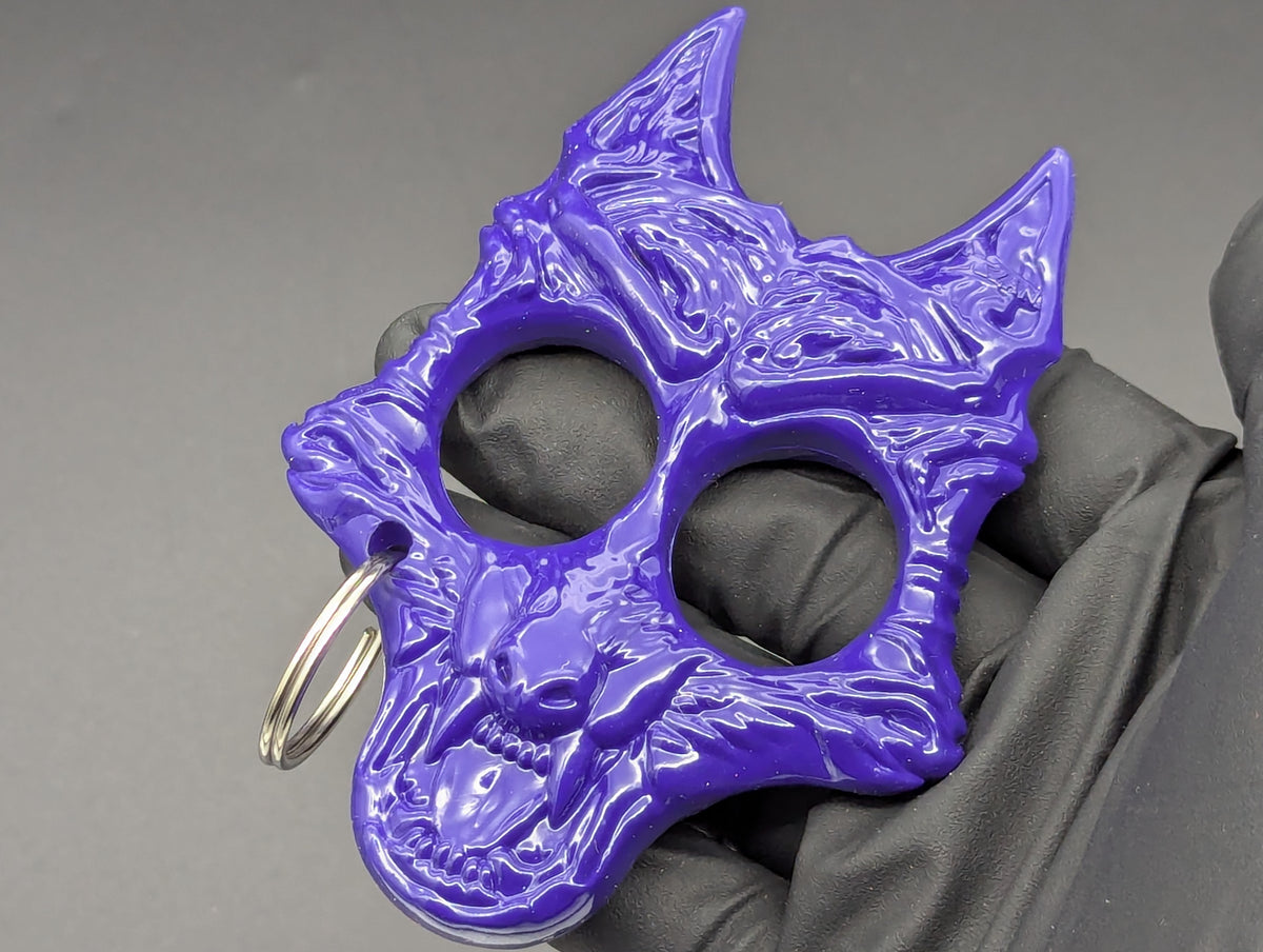 PURPLE ABS WEREWOLF SELF DEFENSE KEYRING