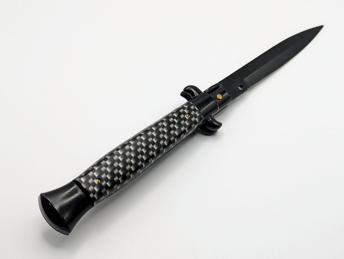 9" Frank Beltrame Tactical Faux Carbon Fiber Italian Stiletto Bayo