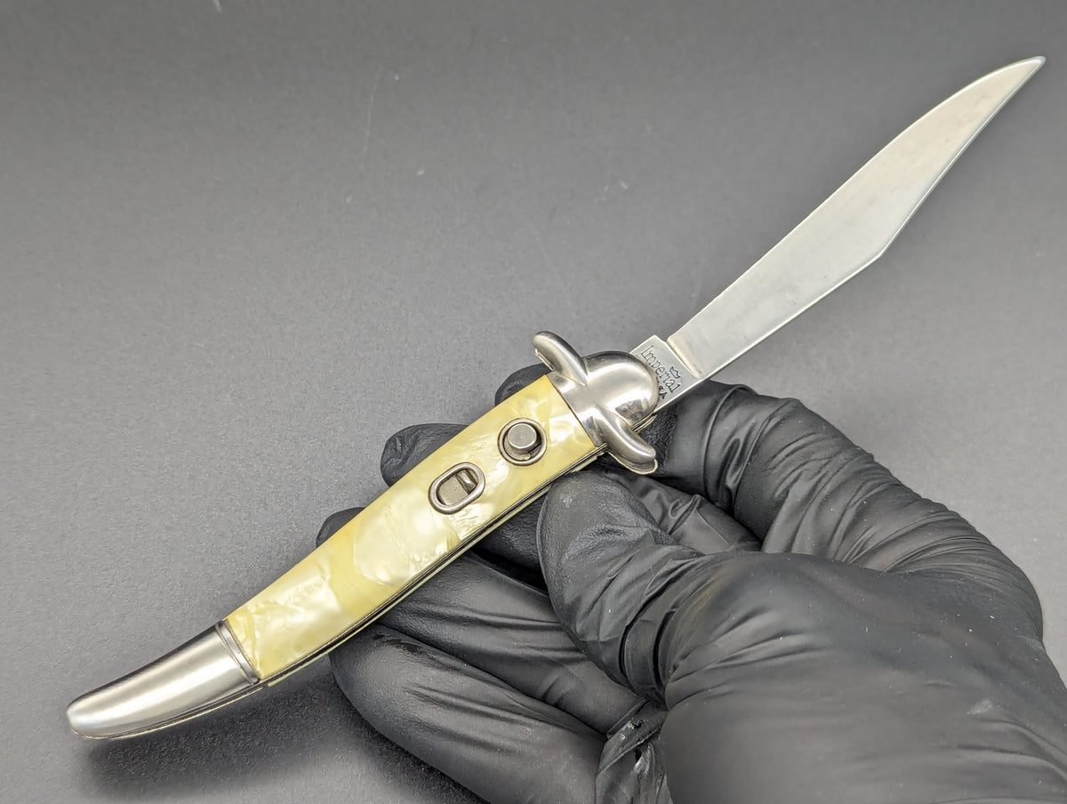 Imperial USA Cracked Ice Toothpick w/ Guard Automatic Knife