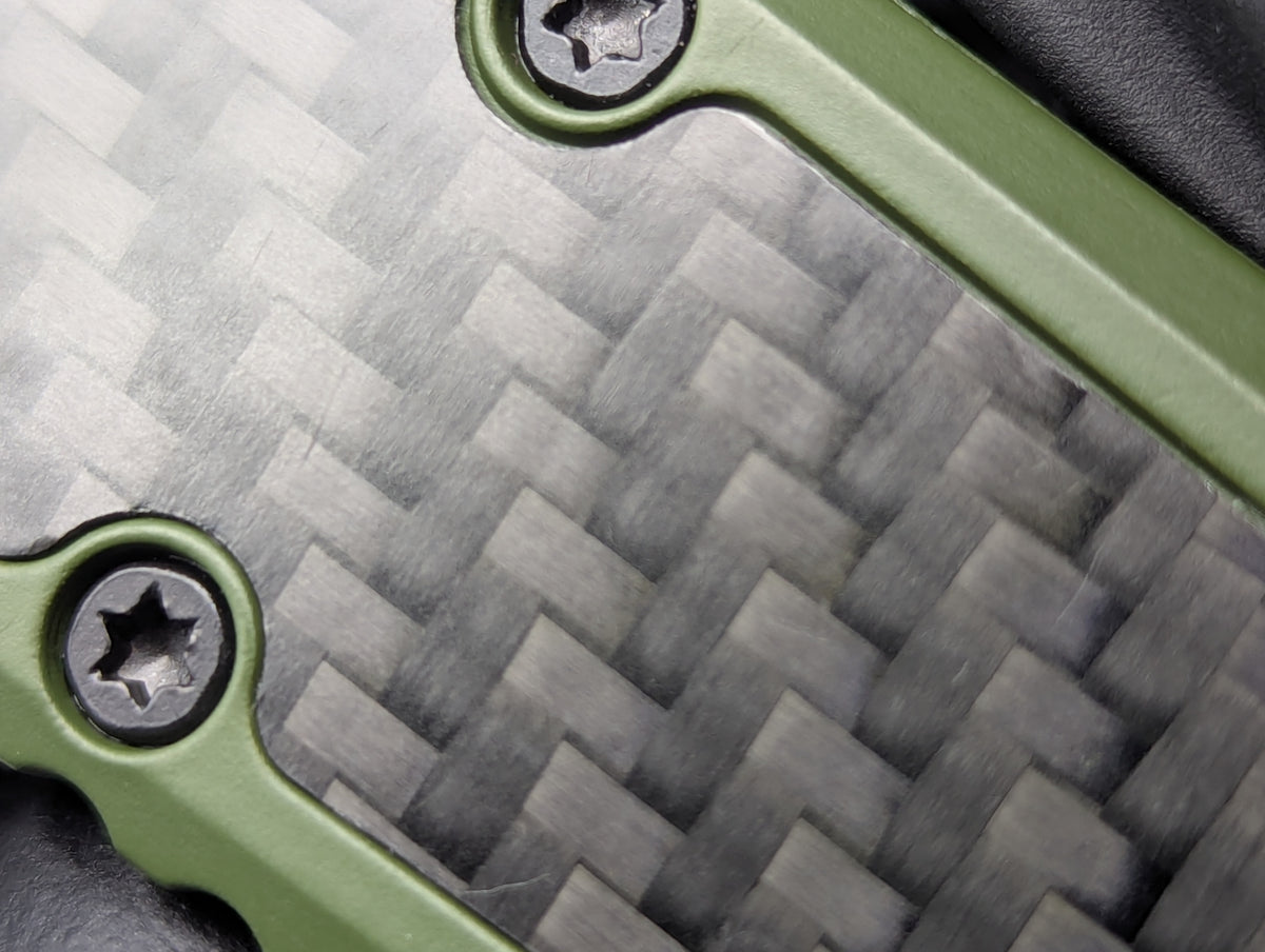 GREEN SFK GLASS BREAKER D/A OTF KNIFE DROP POINT