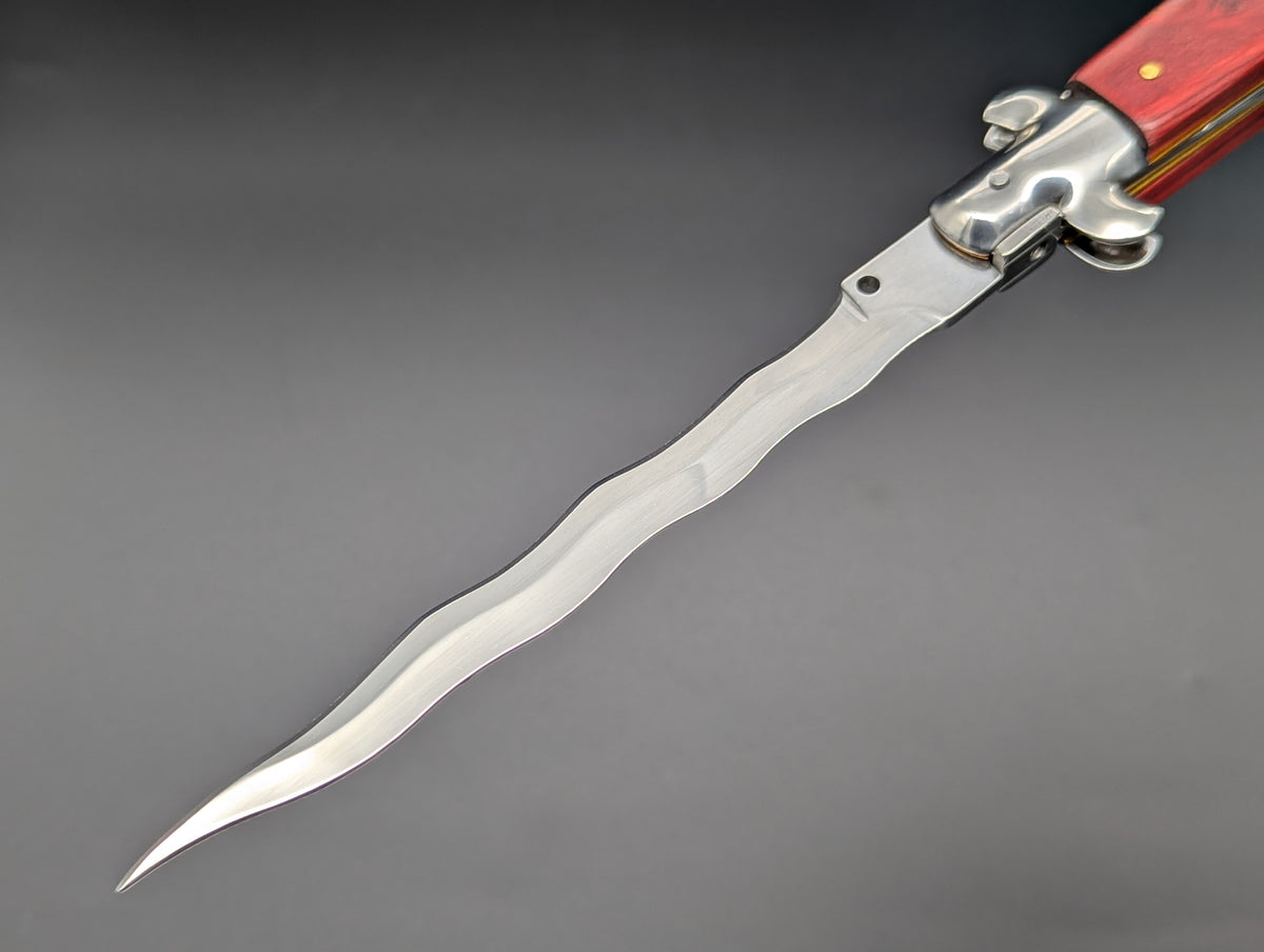 13" KRIS BLADE SOLID WOOD ITALIAN STYLE STILETTO