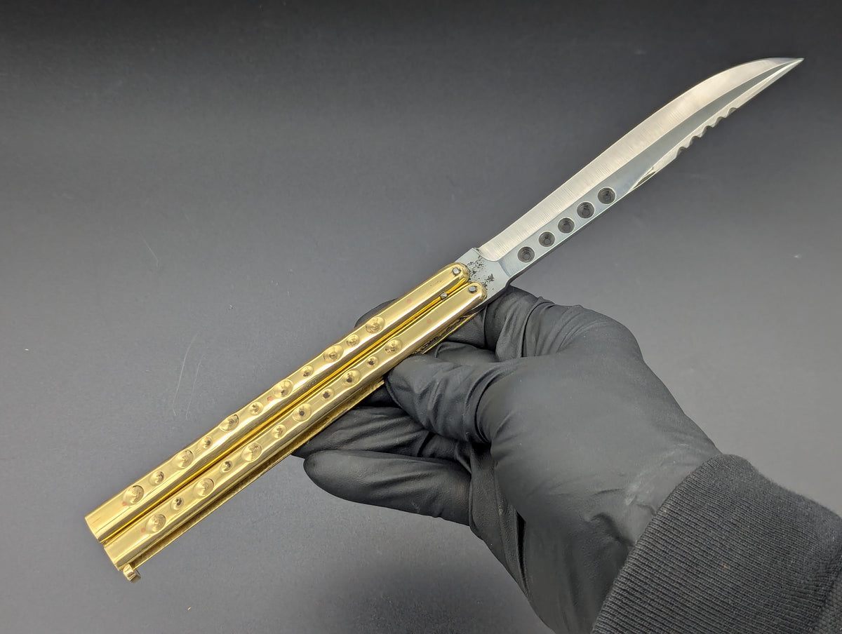 29 CM RAMBO TRADITIONAL FHM BRASS BALISONG