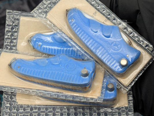 SOVIET ERA RUSSIAN PRISON MADE SOCCER SNEAKER SWITCHBLADE KNIVES RPK