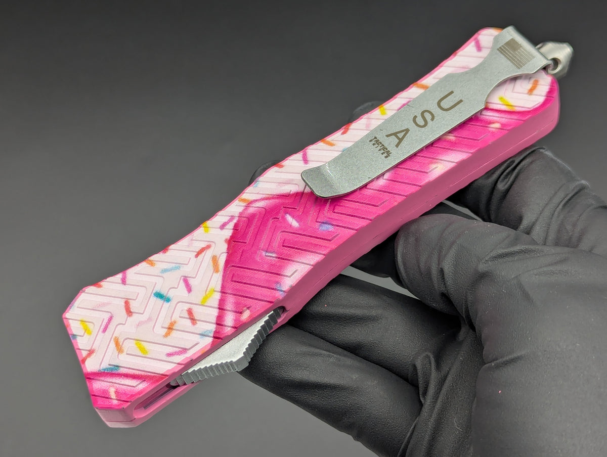 STRAWBERRY DRIP ICE CREAM SPRINKLES D/A OTF KNIFE