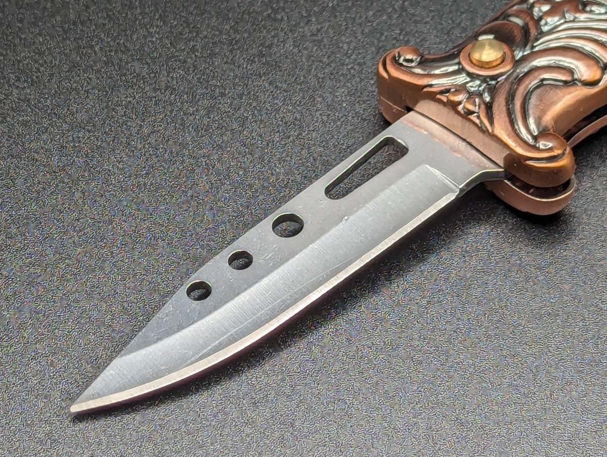 VINTAGE TIGER TORCH LIGHTER SWITCHBLADE KNIFE CP
