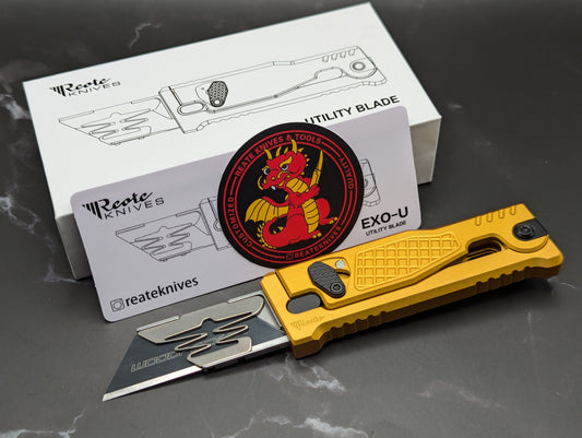 REATE EXO-U GRAVITY KNIFE BOX CUTTER GD/DD
