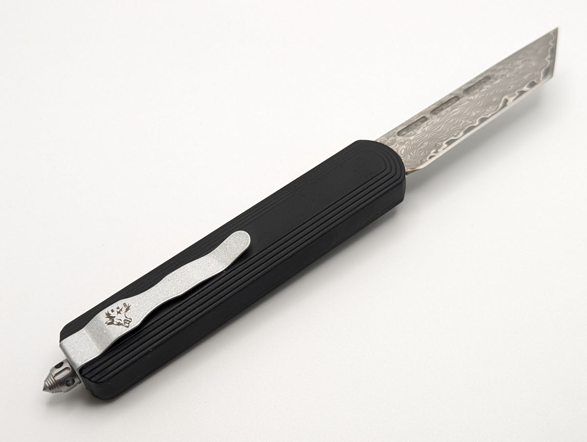 9.25" TANTO DAMASCUS D/A OTF AUTOMATIC KNIFE