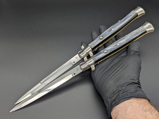 13" Renzo Beltrame Imitation Horn Italian Stiletto Bayo