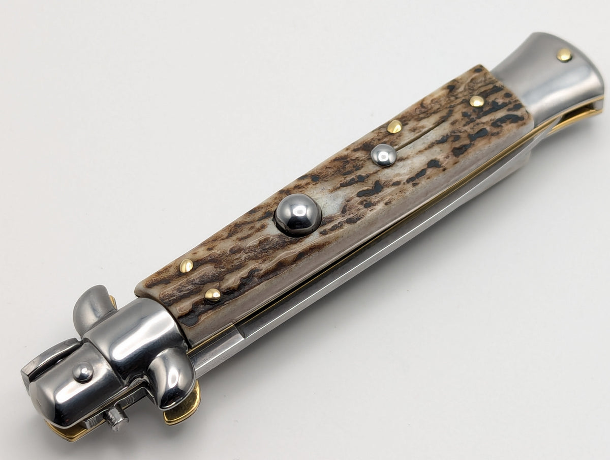 9" Renzo Beltrame Stag Horn Italian Stiletto