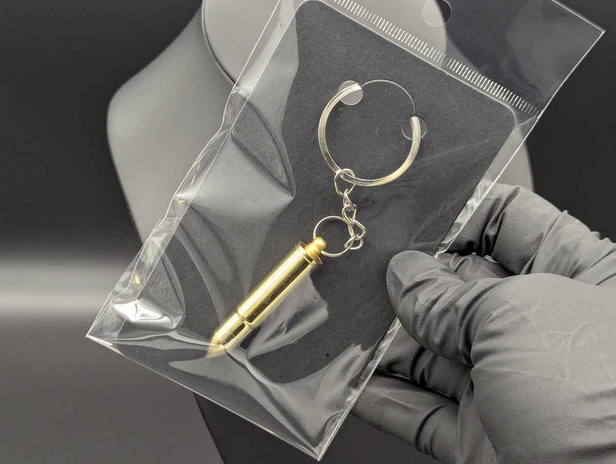 Brass Bullet Hidden Mini Spoon Pendant w/ Cotton Cord Necklace