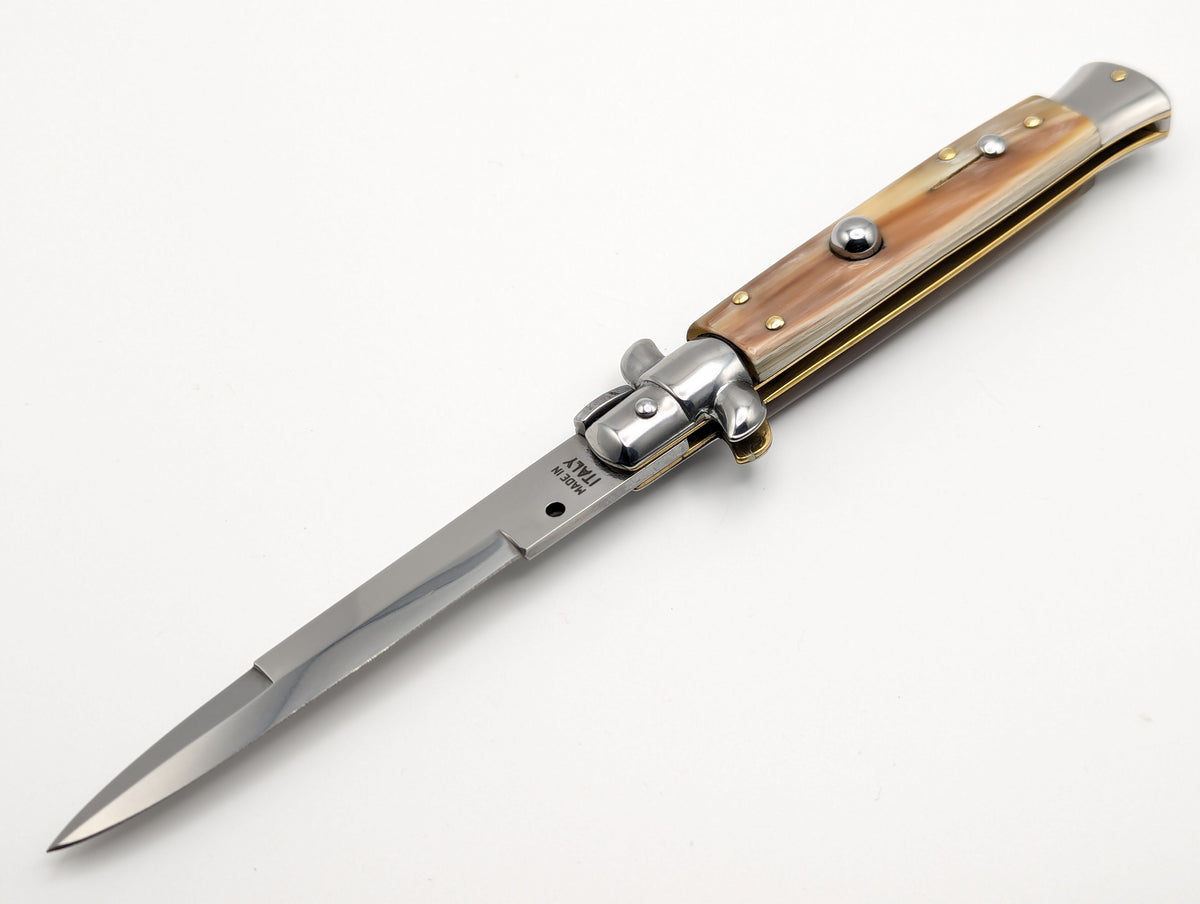 9" Giovanni Beltrame Honey Horn Italian Stiletto Bayo