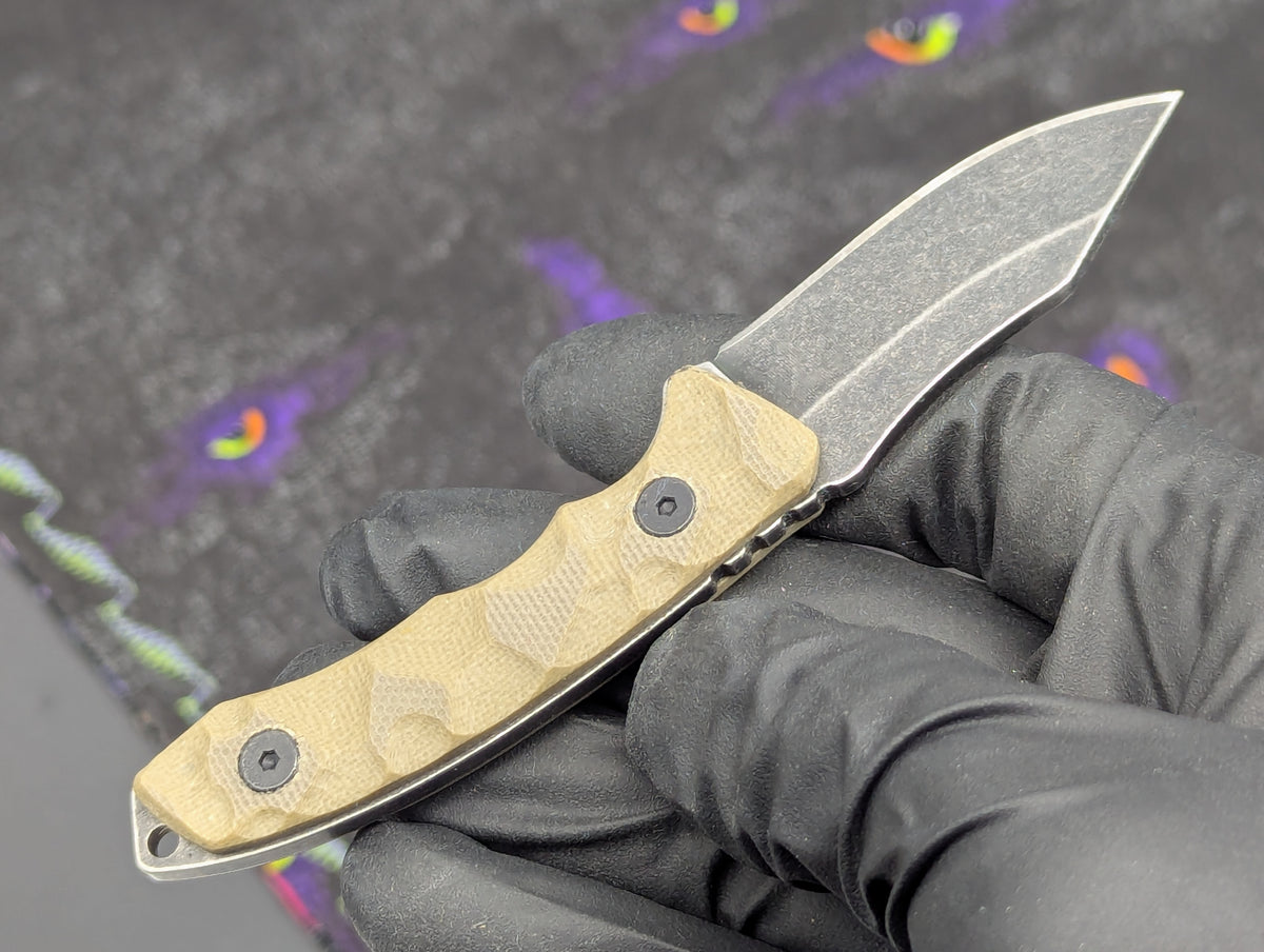 4.75" FULL TANG G-10 DROP POINT NECK KNIFE