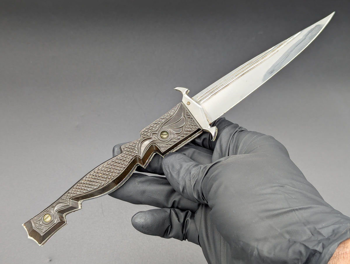 Vintage Soviet Era GOTHIC DAGGER Russian Prison Switchblade Knife