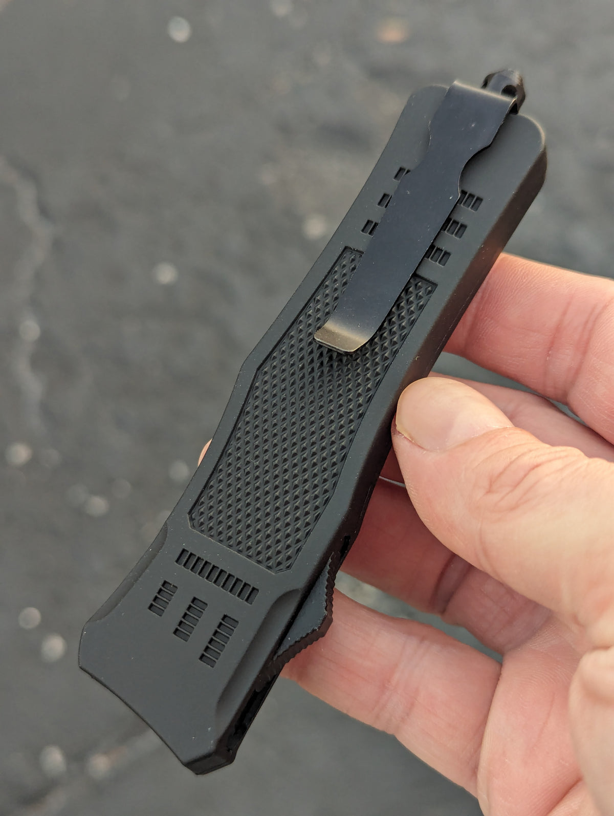 8.25" Single Edge CQB OTF Automatic Knife Black