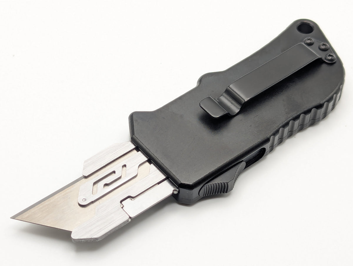 Black D/A Box Cutter OTF Knife