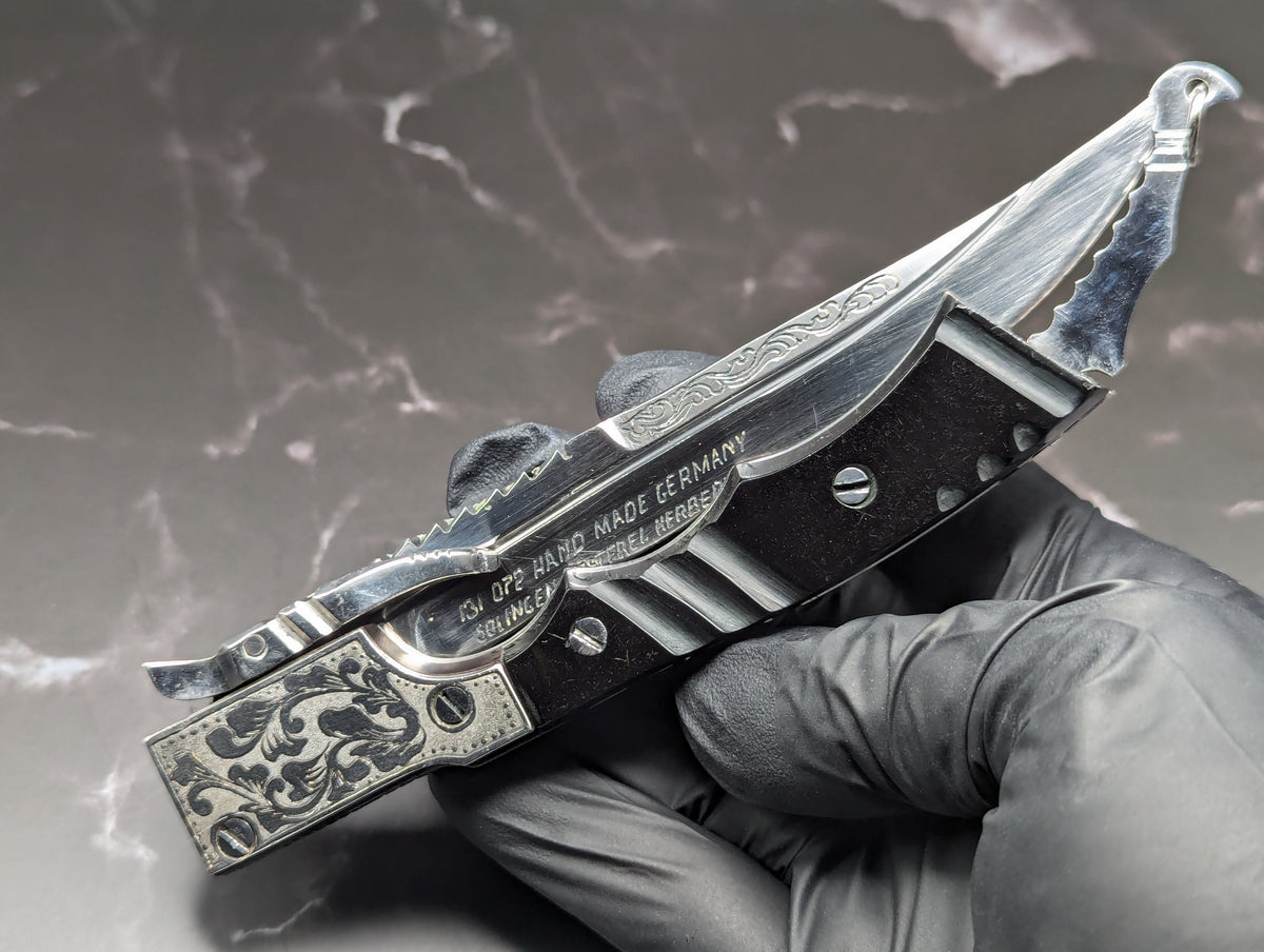 RUSSIAN PRISON MADE SWINGUARD SWITCHBLADE KNIFE "HERBERTZ GERMANY"