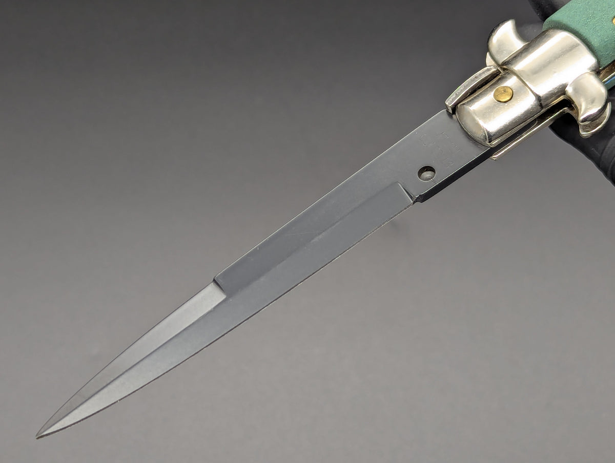 NOS 9" FRANK B "STILETTO ITALY" Jade Green Italian Stiletto Knife Dagger