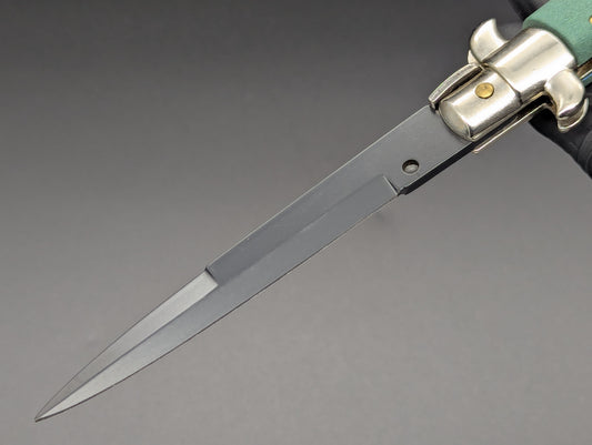 NOS 9" FRANK B "STILETTO ITALY" Jade Green Italian Stiletto Knife Dagger