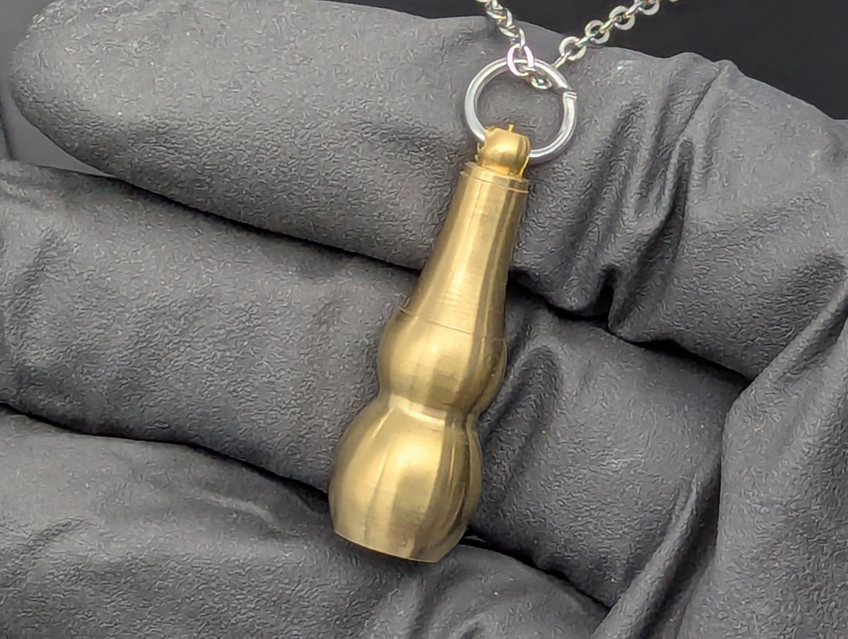 22" Stainless EDC Rave Screw Top Magic Ash Urn & Mini Spoon Necklace Combo