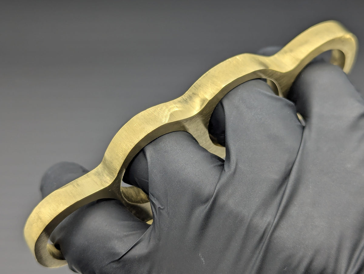 ROUND ABOUT SOLID BRASS STOCK KNUCKLE DUSTER