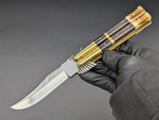 CARVED EAGLE TANG PHILIPPINES HANDMADE BALISONG CLIP