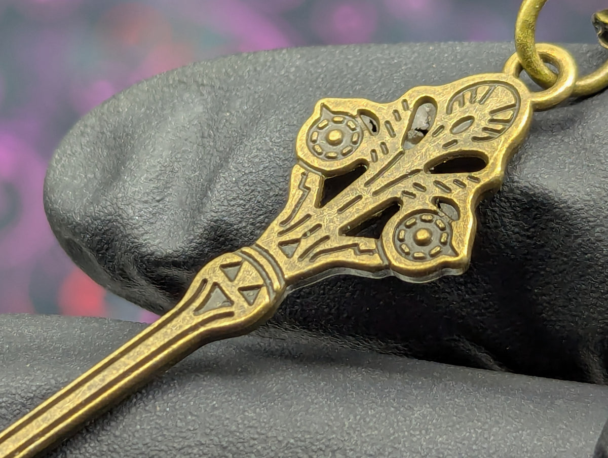 Antiqued Bronze Victorian Mini Big Spoon Keyring Ver. 2
