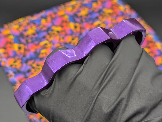 Metallic Purple Alloy Square Top Brass Knuckles