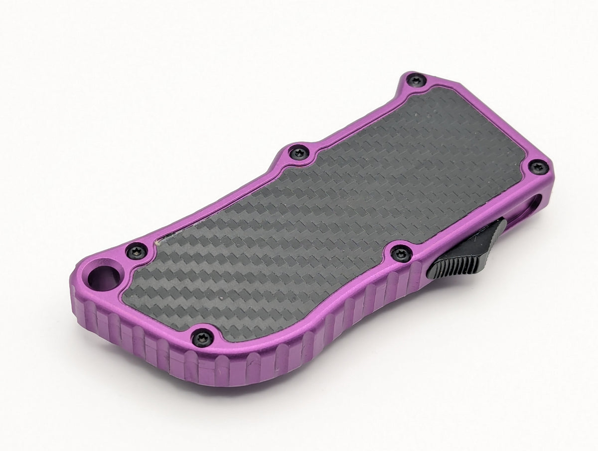 Purple Carbon Fiber D/A Box Cutter OTF Knife