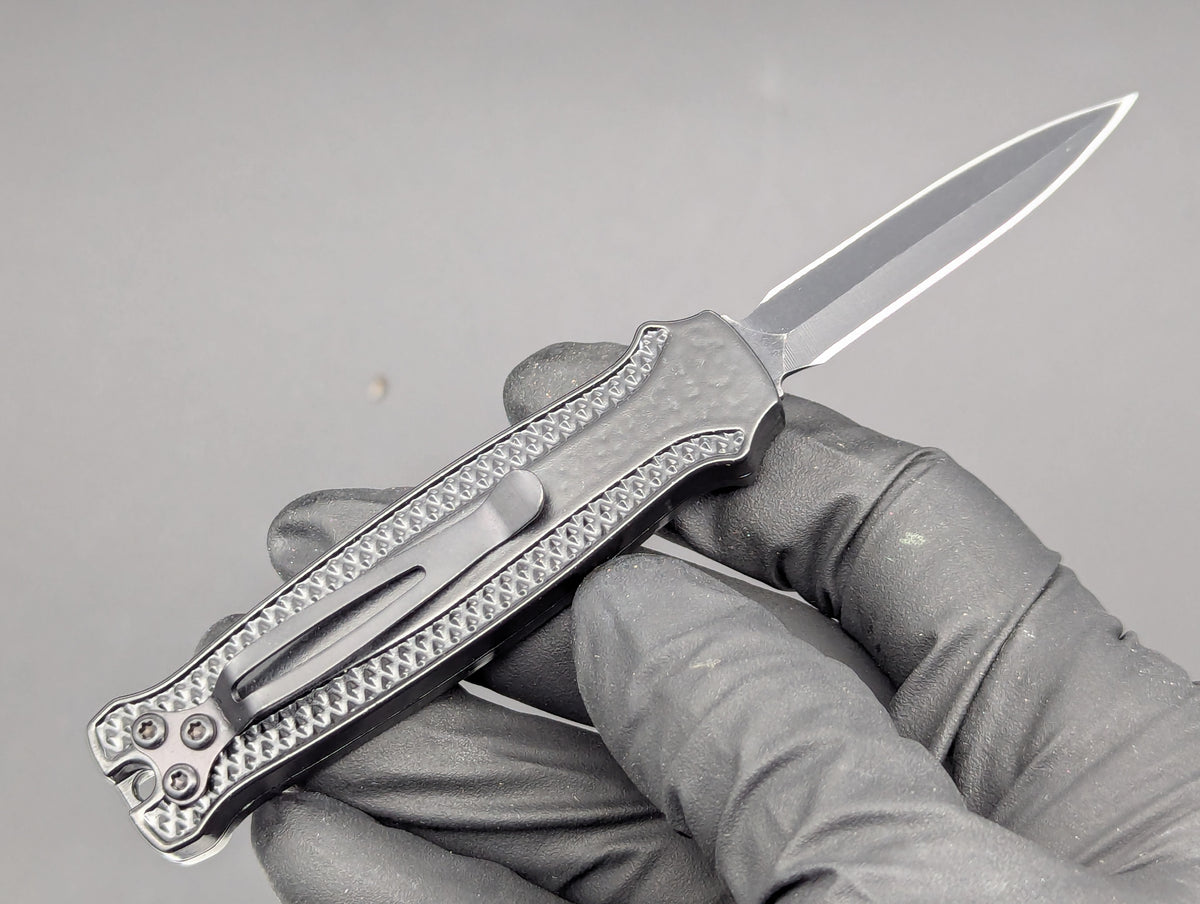 BLACK PIRANHA MINI D/A OTF KNIFE DAGGER BLADE