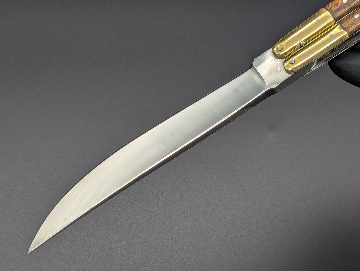 11" FHM Philippines Handmade Slim Narra Wood & Brass Balisong Drop Point