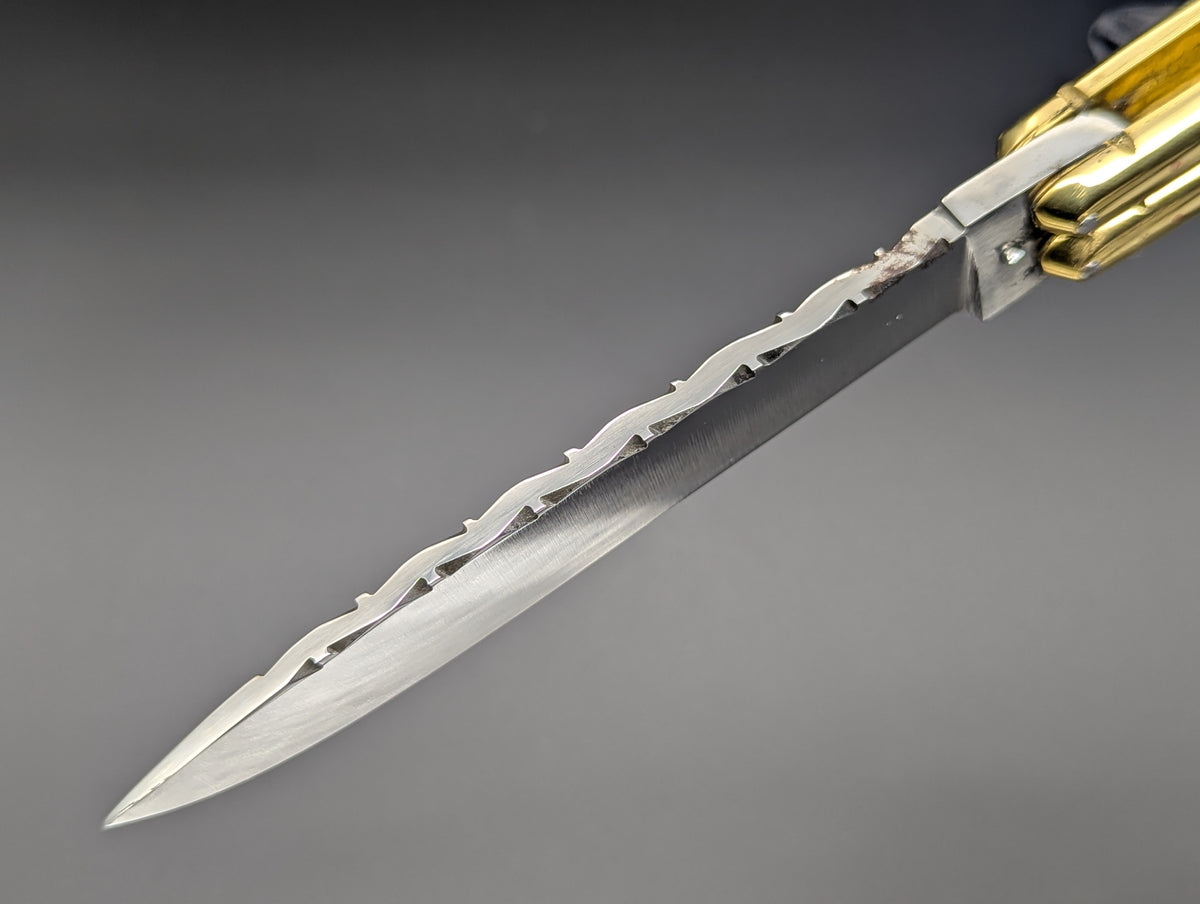 11" 336 GRAM HEAVYWEIGHT FHM BALISONG BRASS/ DROP