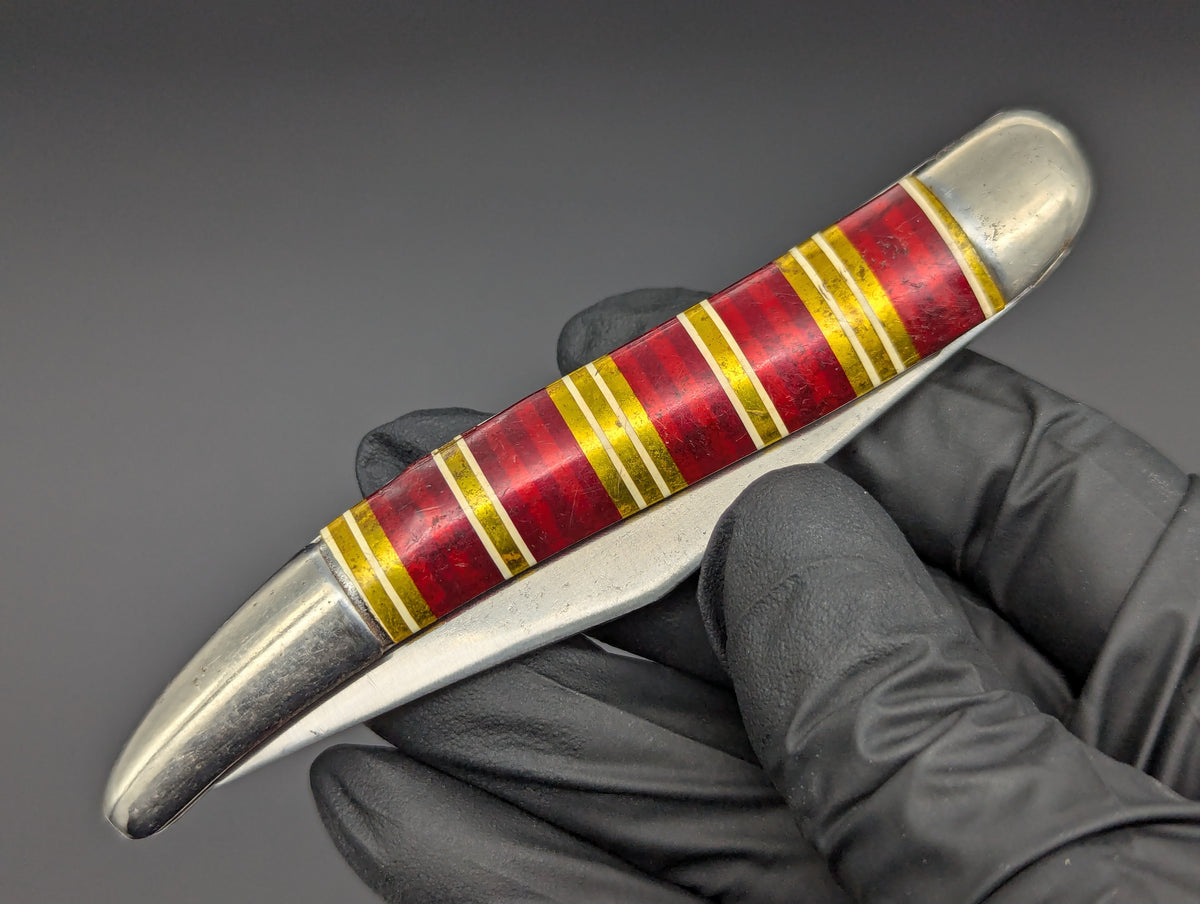 Imperial USA Hammer Brand Candy Stripe Toothpick Automatic Knife #2