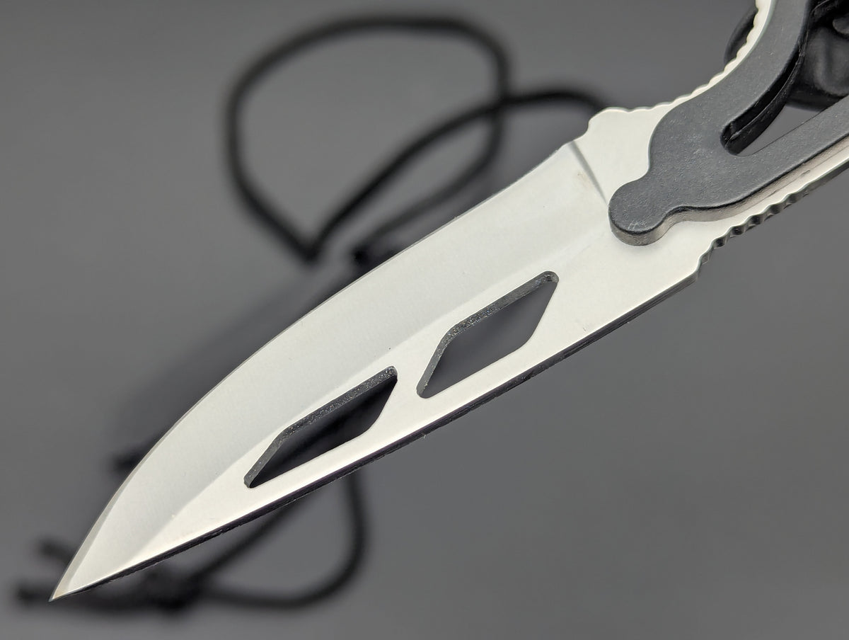 6.5" DROP POINT NECK KNIFE w/ EMERGENCY WHISTLE