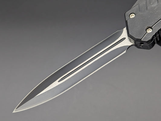 12 PC BLACK COMPOSITE D/A OTF KNIFE