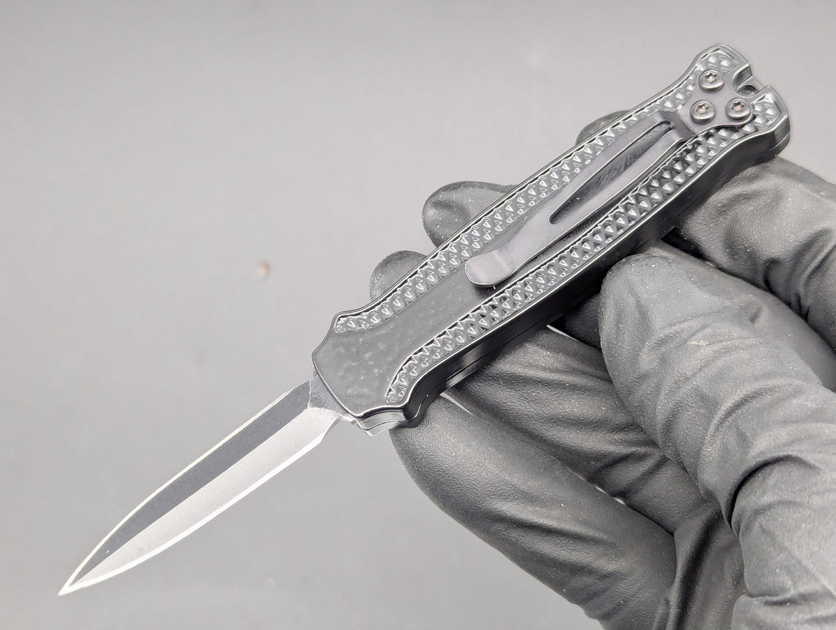 BLACK PIRANHA MINI D/A OTF KNIFE DAGGER BLADE
