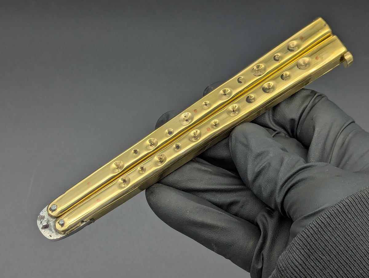 29 CM RAMBO TRADITIONAL FHM BRASS BALISONG