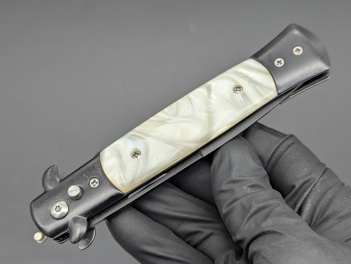TACTICAL PEARL MILANO DIABLO STILETTO SWITCHBLADE KNIFE