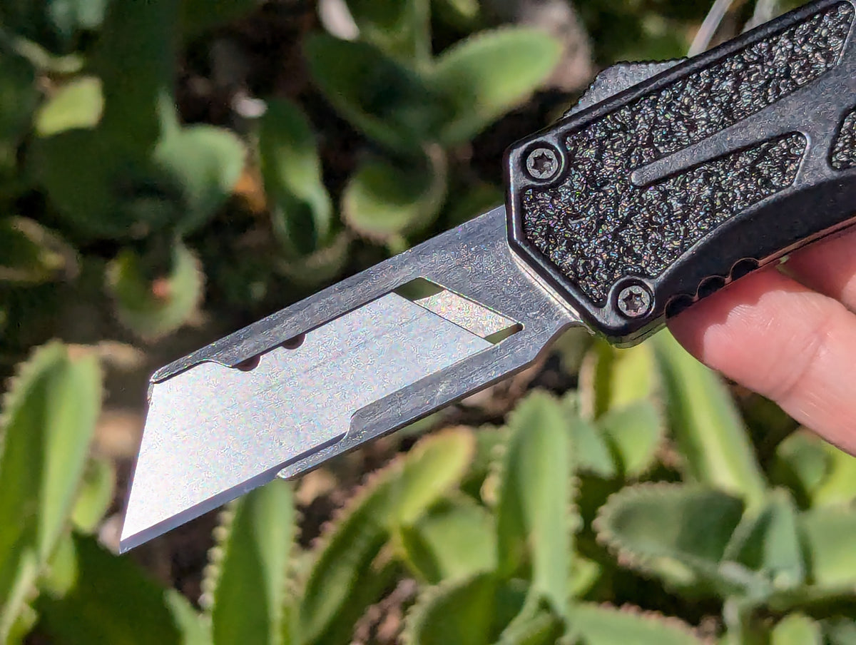 Tactical EDC Box Cutter D/A OTF Knife
